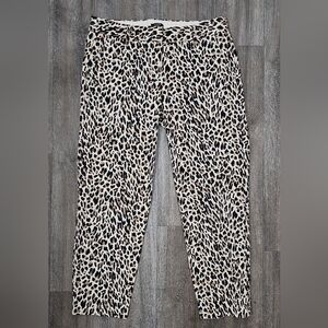 J. Crew Leopard Print Straight Leg Pants